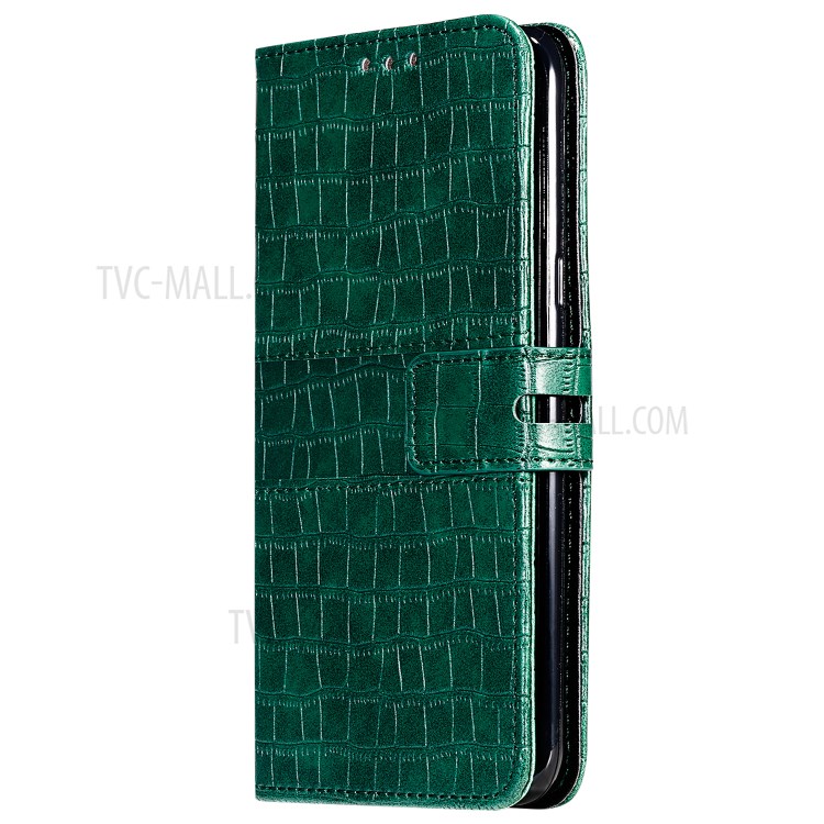 Crocodile Skin PU Leather Wallet Phone Case for Samsung Galaxy A52 5G / 4G - Green-4