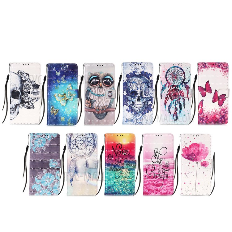 3D Pattern Printing PU Leather Wallet Stand Phone Shell Case for Samsung Galaxy A72 5G/4G - Stay Beautiful-8