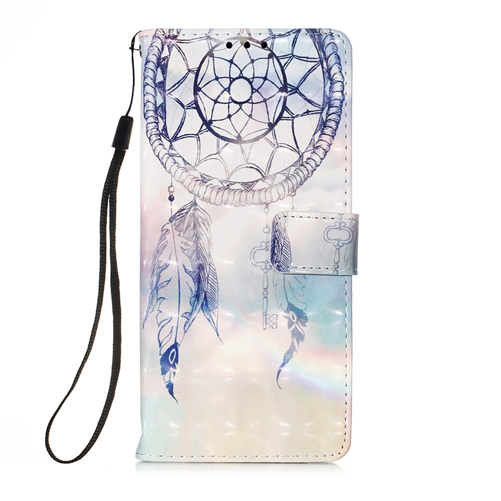 3D Pattern Printing PU Leather Wallet Stand Phone Case Shell for Samsung Galaxy A52 4G/5G - Dreamy Wind Chime-1