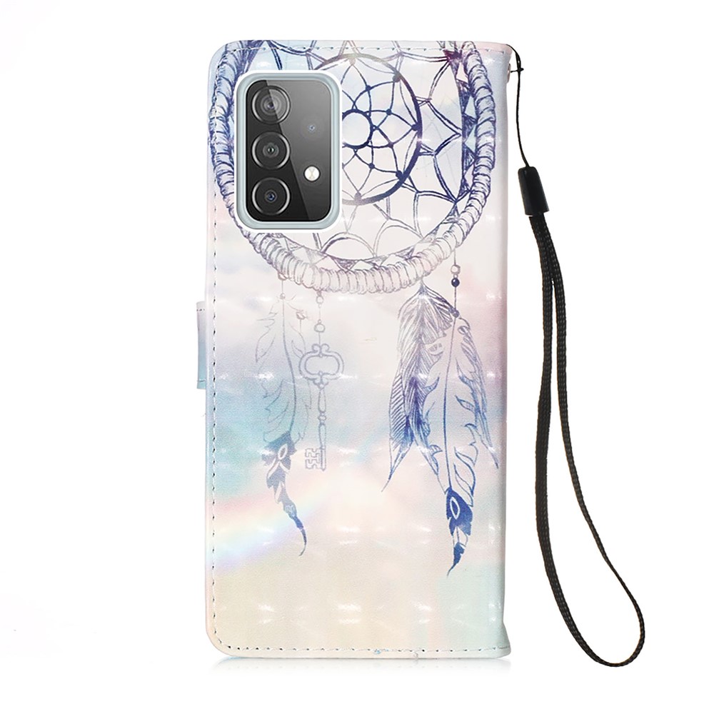 3D Pattern Printing PU Leather Wallet Stand Phone Case Shell for Samsung Galaxy A52 4G/5G - Dreamy Wind Chime-2