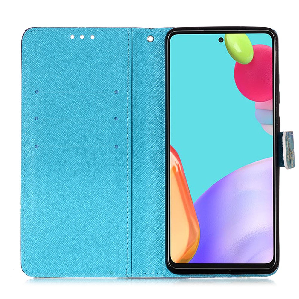 3D Pattern Printing PU Leather Wallet Stand Phone Case Shell for Samsung Galaxy A52 4G/5G - Dreamy Wind Chime-4