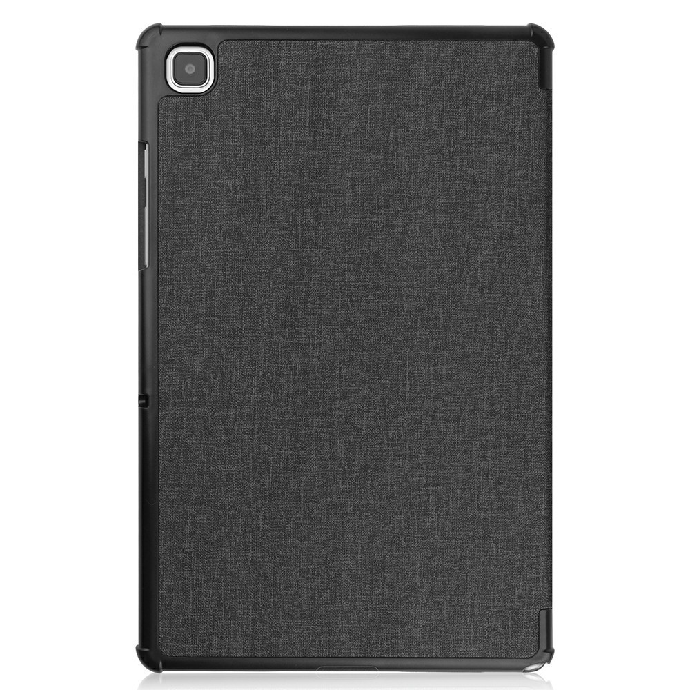 Tri-fold Cloth Texture Leather Tablet Case Stand for Samsung Galaxy Tab A7 10.4 (2020) - Black-5