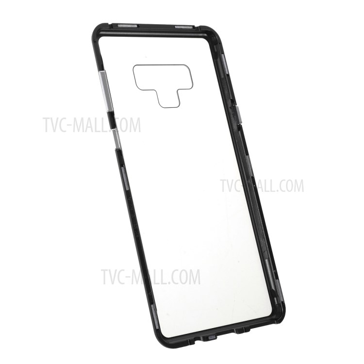 Metal Magnetic Frame Double-sided Tempered Glass Phone Case Shell for Samsung Galaxy Note9 N960 - Black-10