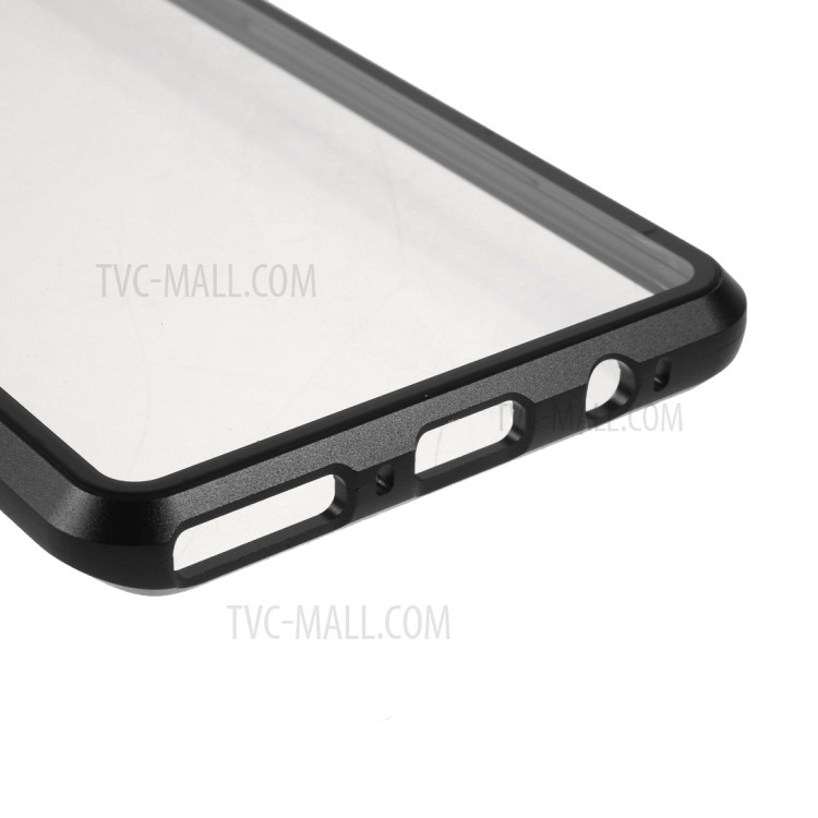 Metal Magnetic Frame Double-sided Tempered Glass Phone Case Shell for Samsung Galaxy Note9 N960 - Black-5