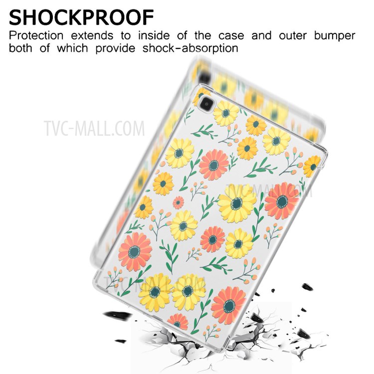 Pattern Printing Flexible TPU Tablet Case Cover with Four Corner Airbag Protection for Samsung Galaxy Tab A7 10.4 (2020) T505/T500 - Daisy-3
