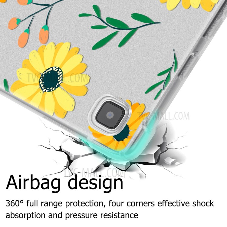 Pattern Printing Flexible TPU Tablet Case Cover with Four Corner Airbag Protection for Samsung Galaxy Tab A7 10.4 (2020) T505/T500 - Daisy-4