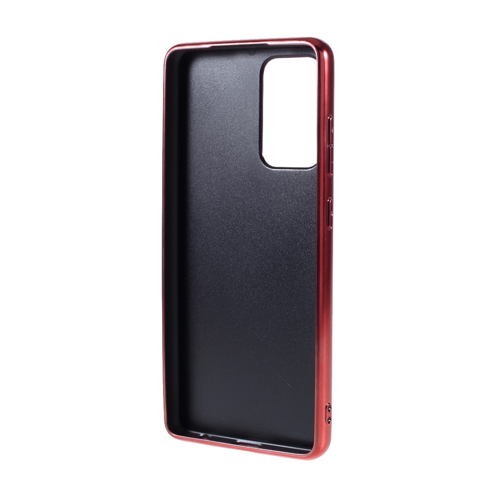 Glittering Sequins Design Plated TPU Frame + PC Hybrid Cover Case for Samsung Galaxy A52 5G/4G - Wine Red-3