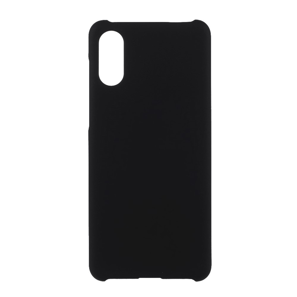 Rubberized Hard PC Cell Phone Case for Samsung Galaxy M02/A02 (EU Version) - Black-1
