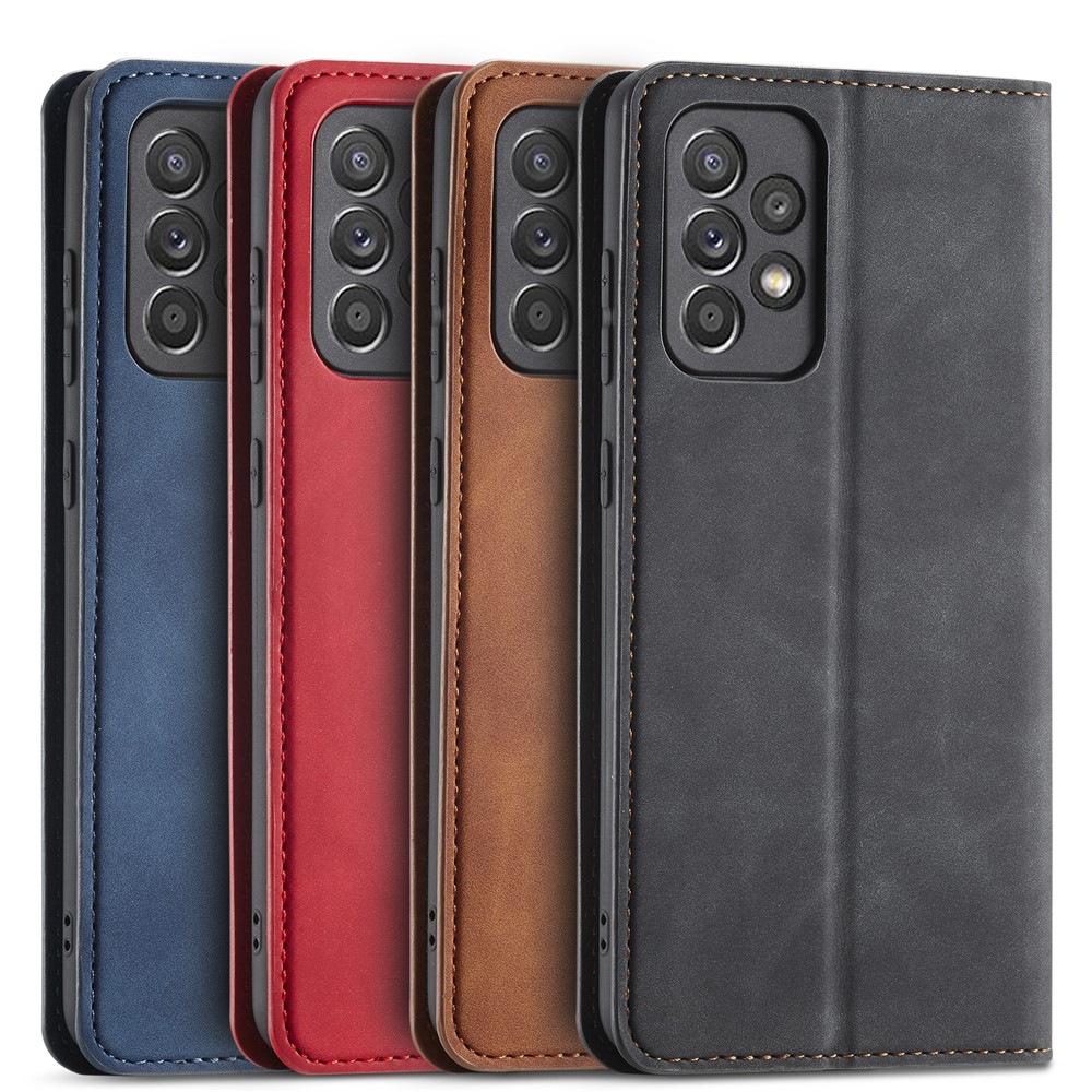 FORWENW Fantasy Series Skin Feeling Leather Case for Samsung Galaxy A72 5G / 4G - Brown-12