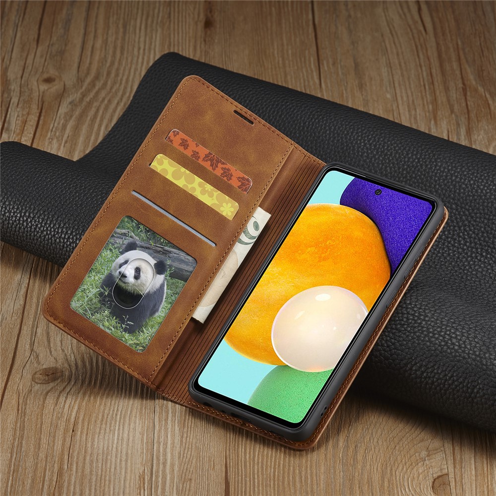 FORWENW Fantasy Series Skin Feeling Leather Case for Samsung Galaxy A72 5G / 4G - Brown-9