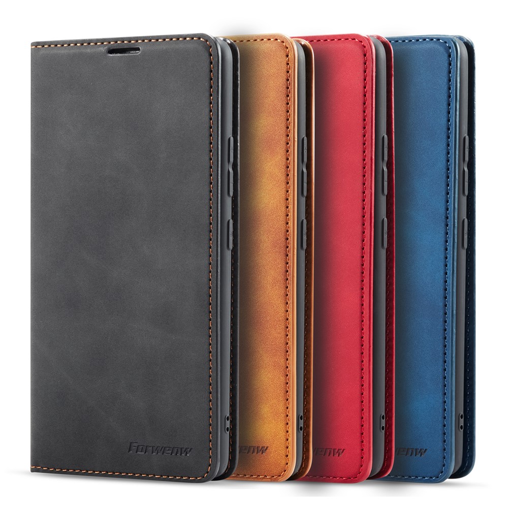 FORWENW Fantasy Series Skin Feeling Leather Case for Samsung Galaxy A12 - Black-11