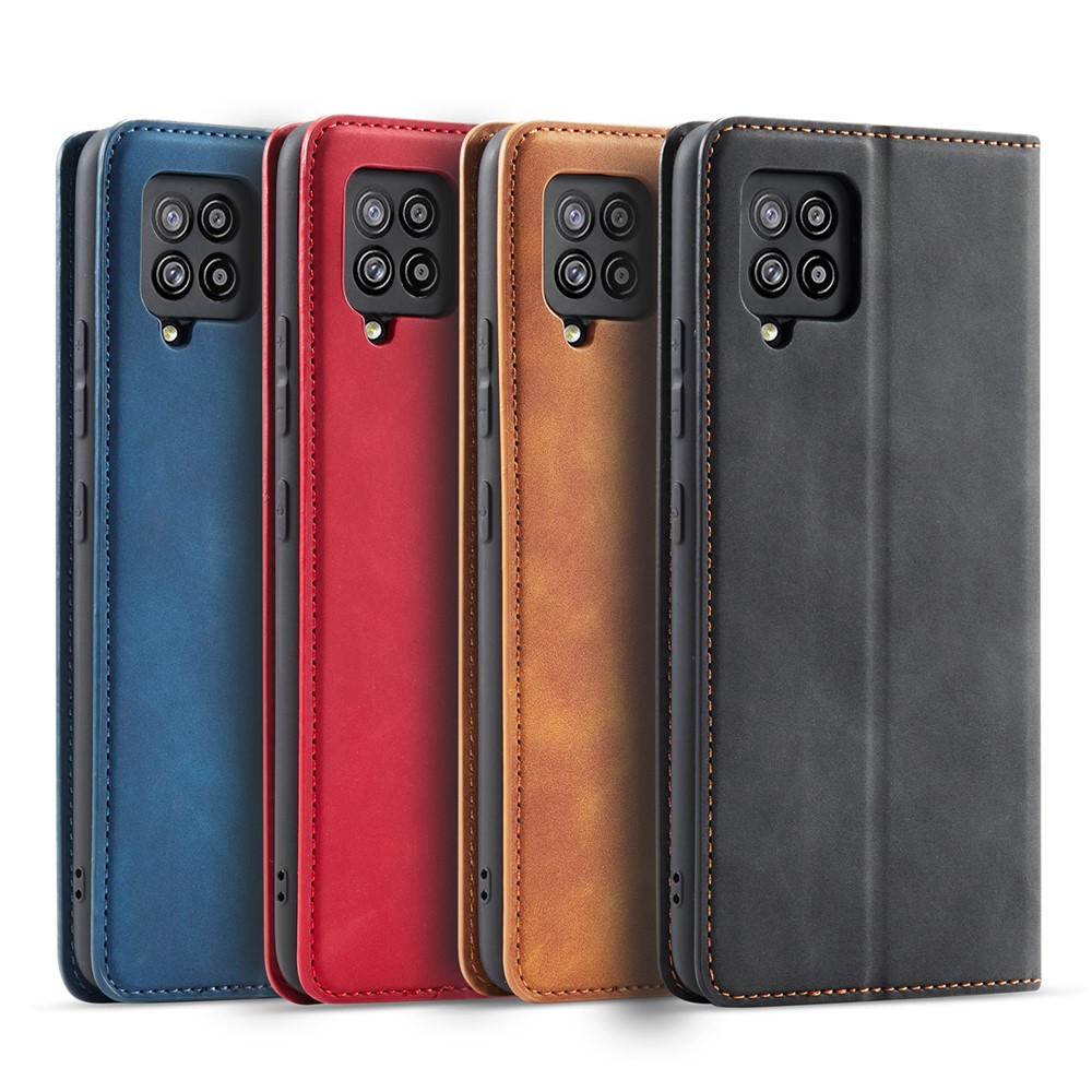 FORWENW Fantasy Series Skin Feeling Leather Case for Samsung Galaxy A12 - Black-12