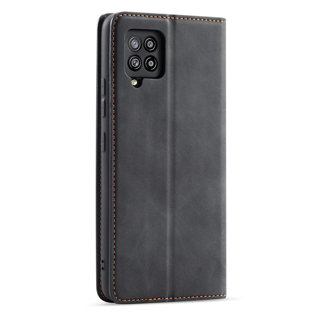 FORWENW Fantasy Series Skin Feeling Leather Case for Samsung Galaxy A12 - Black-3