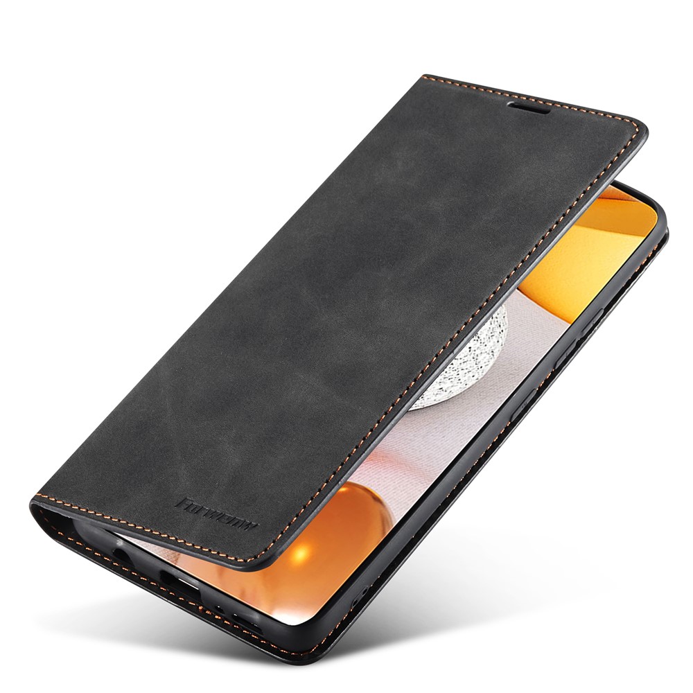 FORWENW Fantasy Series Skin Feeling Leather Case for Samsung Galaxy A12 - Black-5