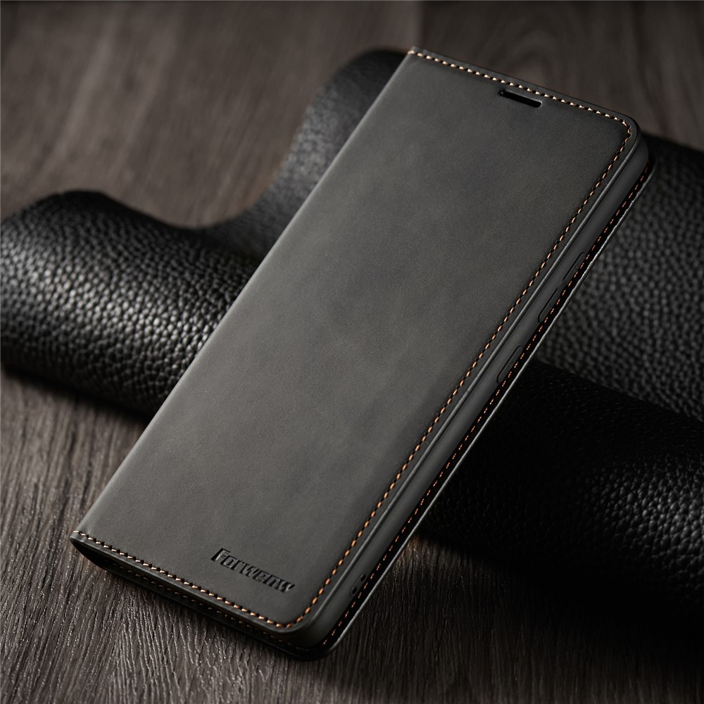 FORWENW Fantasy Series Skin Feeling Leather Case for Samsung Galaxy A12 - Black-8