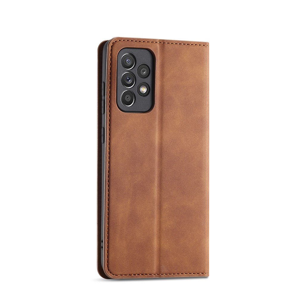 FORWENW Fantasy Series Skin Feeling Leather Case for Samsung Galaxy A52 5G / 4G - Brown-3