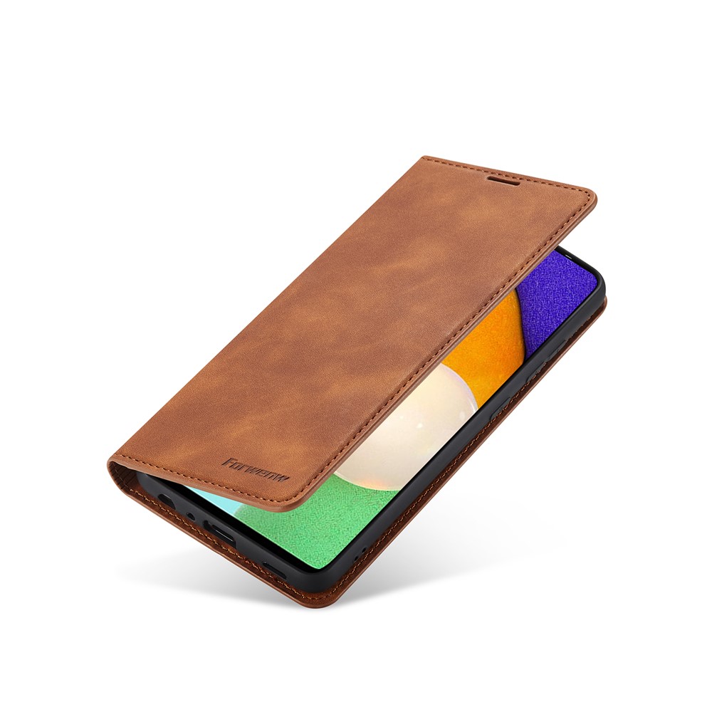 FORWENW Fantasy Series Skin Feeling Leather Case for Samsung Galaxy A52 5G / 4G - Brown-5