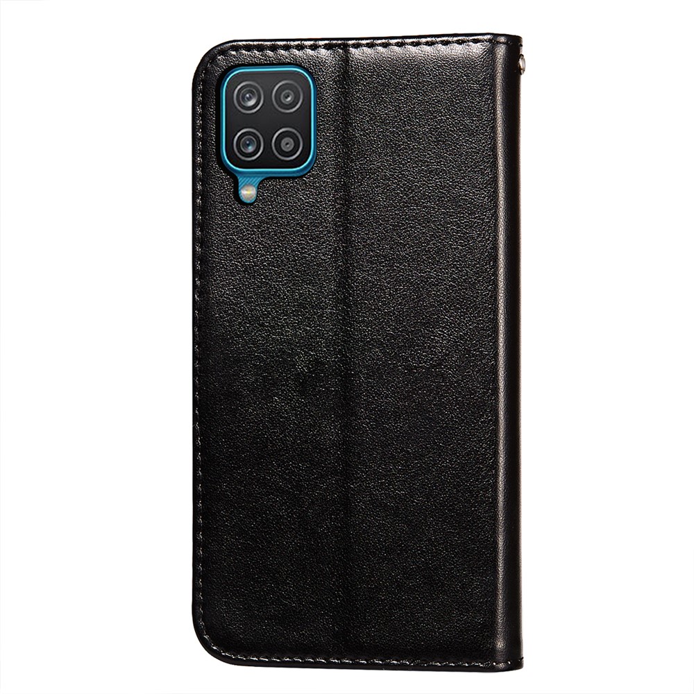 Dual-sided Magnetic Clasp Leather Wallet Stand Phone Case Shell for Samsung Galaxy F62/M62 - Black-3