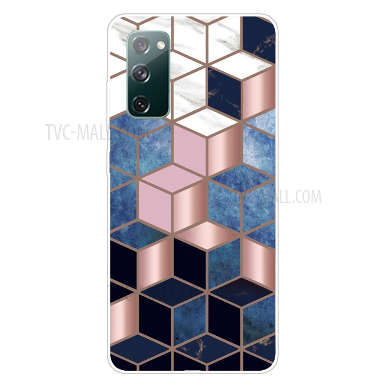 Soft TPU Shockproof Marble Pattern Phone Back Cover Case for Samsung Galaxy S20 FE - Style A-1