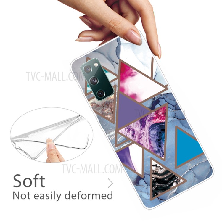 Soft TPU Shockproof Marble Pattern Phone Back Cover Case for Samsung Galaxy S20 FE/S20 Fan Edition/S20 FE 5G/S20 Fan Edition 5G - Style A-3