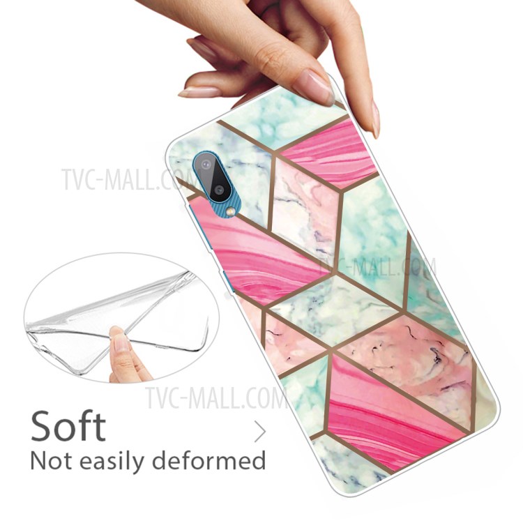 Soft TPU Shockproof Marble Pattern Phone Back Cover Case for Samsung Galaxy M02 / Galaxy A02 - Style R-2
