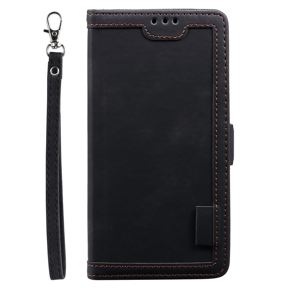 Vintage Splicing Style Wallet Stand Leather Flip Phone Casing for Samsung Galaxy A52 4G / 5G - Black-2
