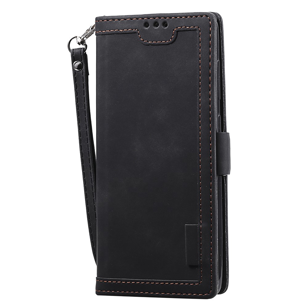 Vintage Splicing Style Wallet Stand Leather Flip Phone Casing for Samsung Galaxy A52 4G / 5G - Black-3