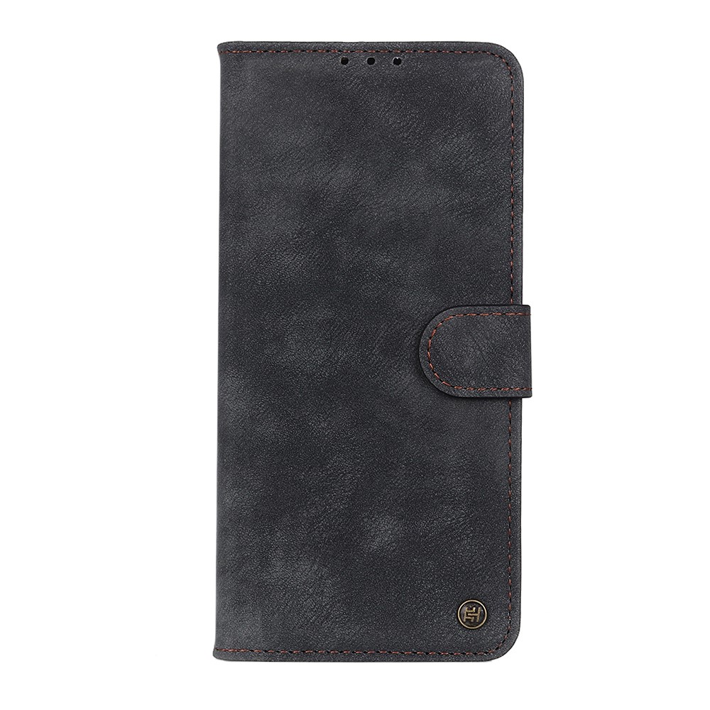For Samsung Galaxy Xcover 5 Wallet PU Leather Stand Cover Case with Magnetic Closure Design - Black-5