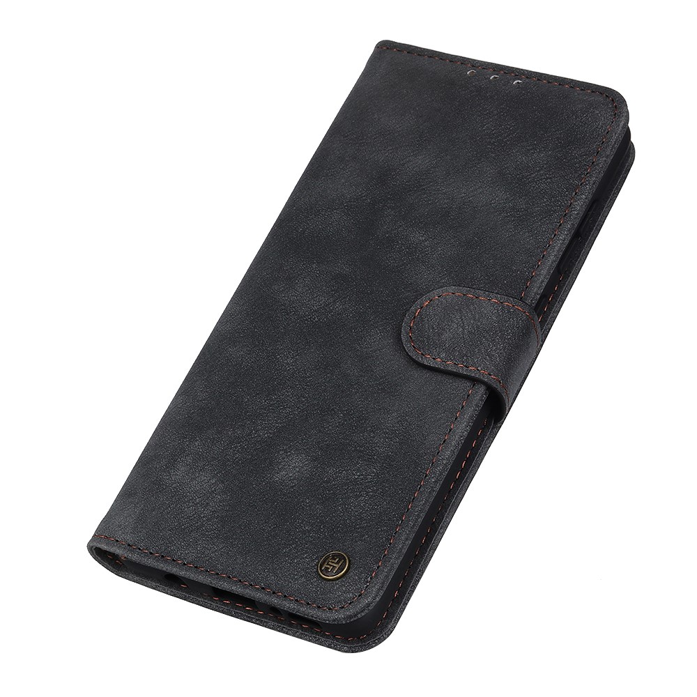 For Samsung Galaxy Xcover 5 Wallet PU Leather Stand Cover Case with Magnetic Closure Design - Black-6