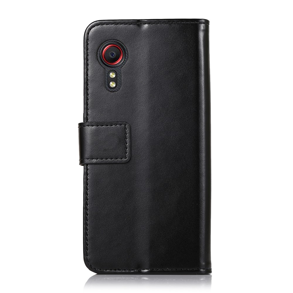 Full Protection PU Leather Wallet Stand Design Mobile Casing for Samsung Galaxy Xcover 5 - Black-2