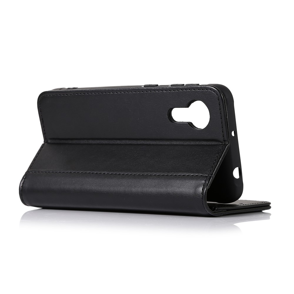 Wallet Stand Design Smooth-Feeling Leather Phone Cover Case for Samsung Galaxy Xcover 5 - Black-3