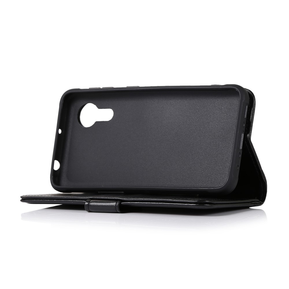 Wallet Stand Design Smooth-Feeling Leather Phone Cover Case for Samsung Galaxy Xcover 5 - Black-4