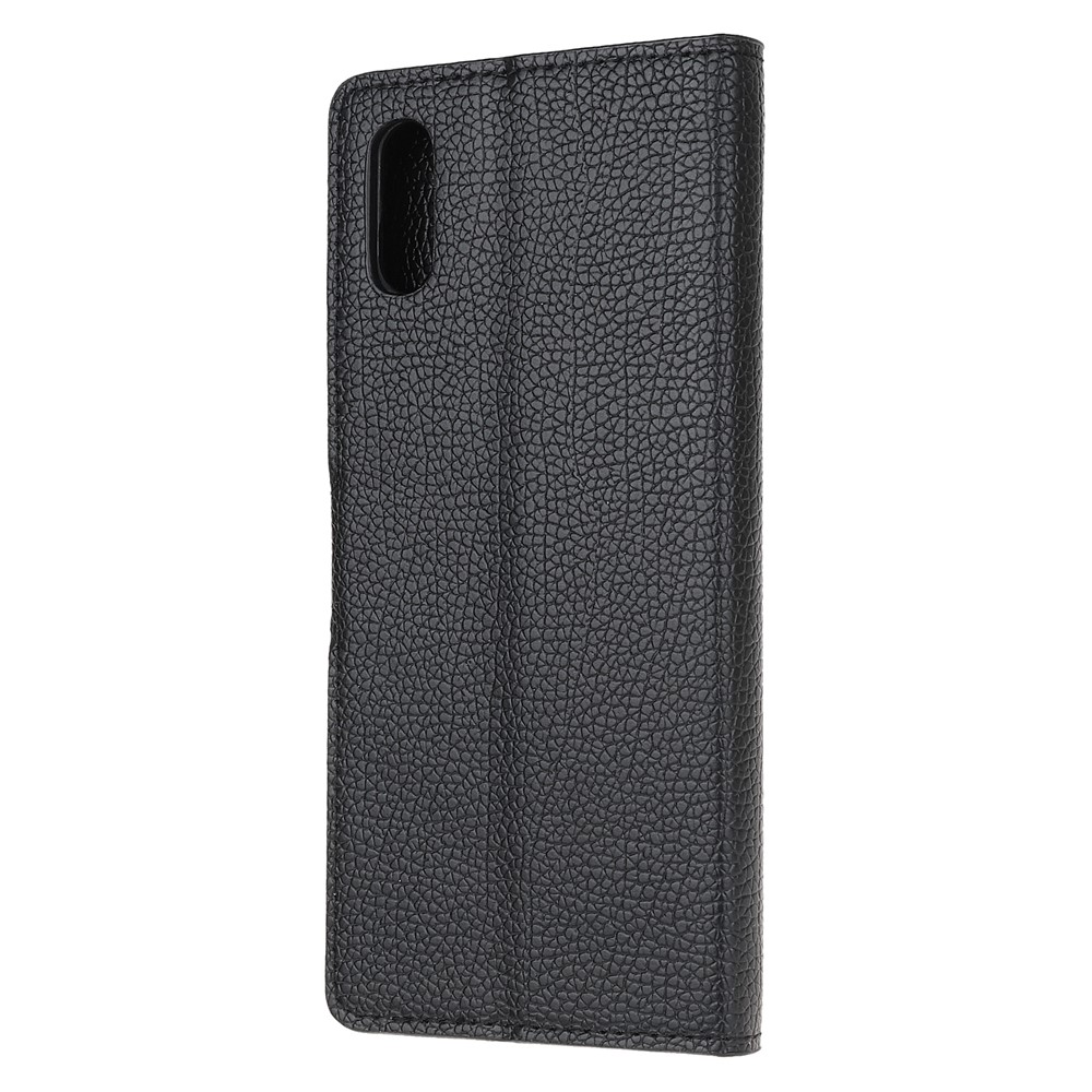 Litchi Texture Wallet Stand Leather Shell Cover for Samsung Galaxy Xcover 5-3