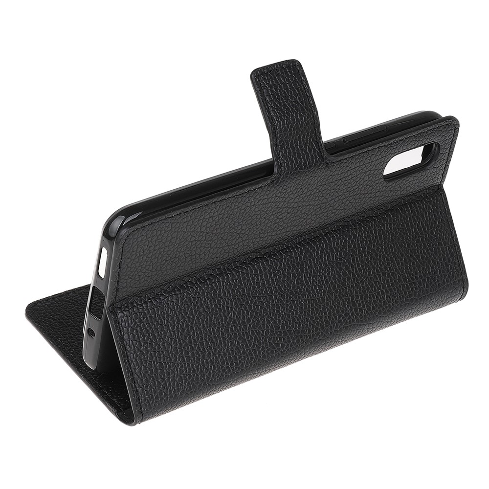 Litchi Texture Wallet Stand Leather Shell Cover for Samsung Galaxy Xcover 5-4