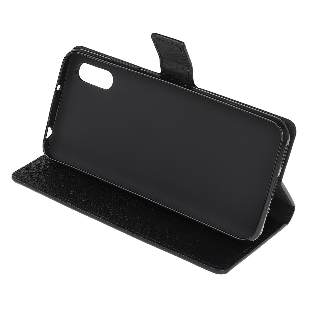 Litchi Texture Wallet Stand Leather Shell Cover for Samsung Galaxy Xcover 5-5