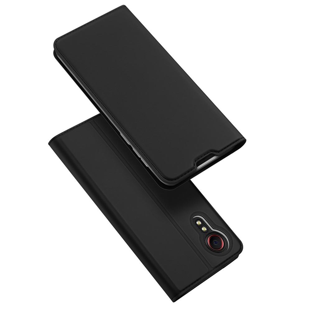 DUX DUCIS Skin Pro Series Card Slot Leather Cell Phone Case for Samsung Galaxy Xcover 5 - Black-1