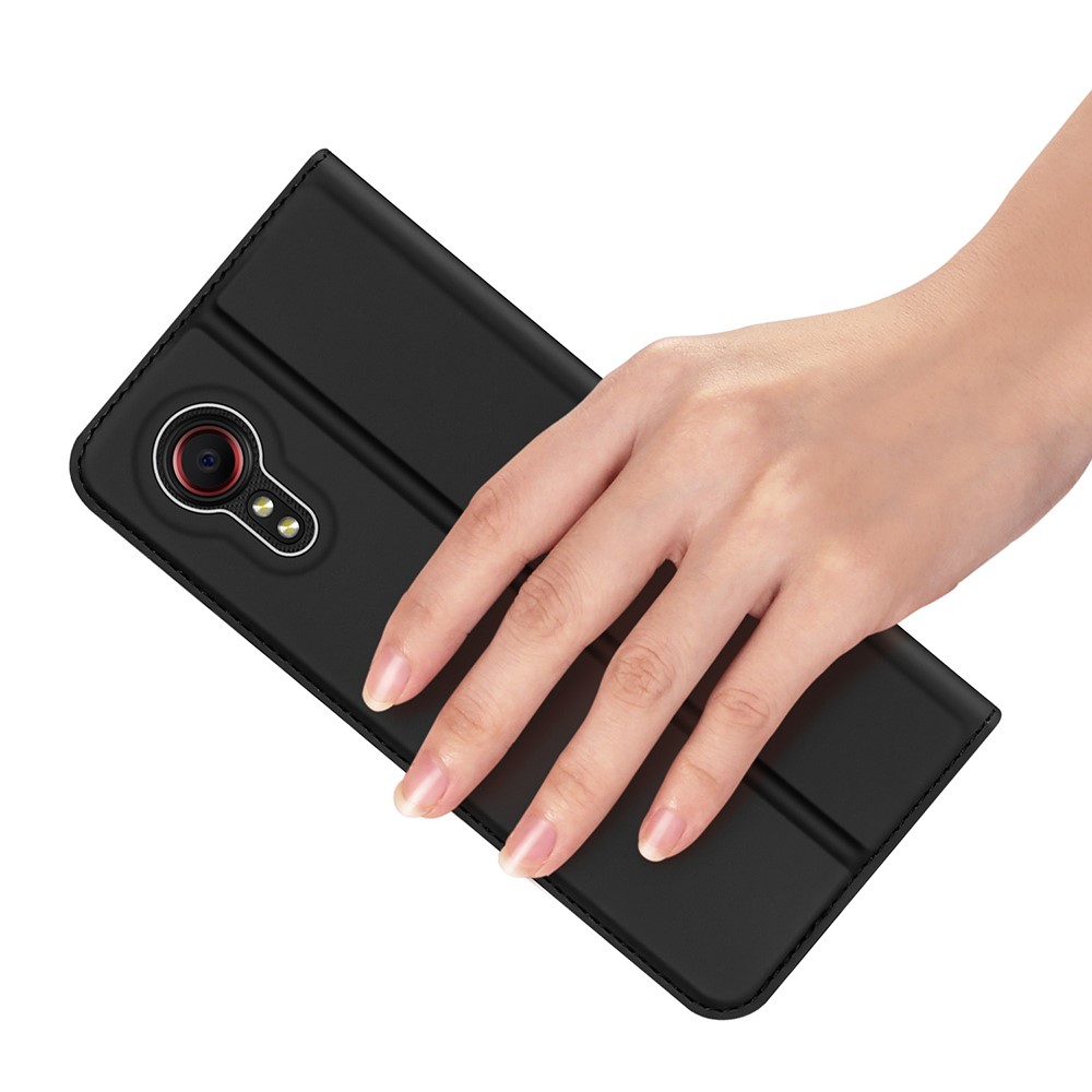 DUX DUCIS Skin Pro Series Card Slot Leather Cell Phone Case for Samsung Galaxy Xcover 5 - Black-6