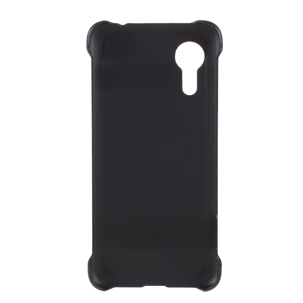 Rubberized Plastic Case for Samsung Galaxy Xcover 5 Hard Cell Phone Cover - Black-3