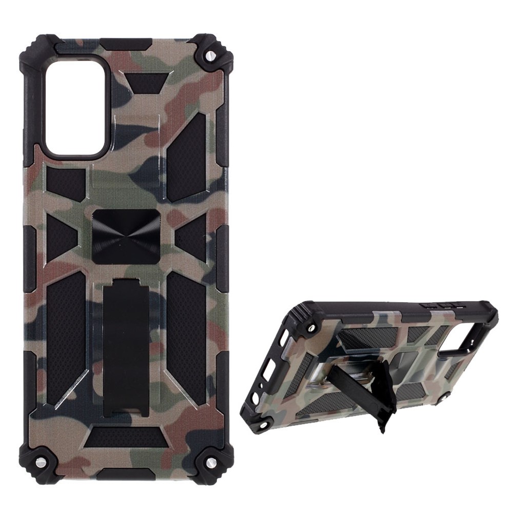 Camouflage Design Detachable 2 in 1 Protective Shell with Magnet Sheet for Samsung Galaxy A02s (166.5x75.9x9.2mm) - Army Green-1