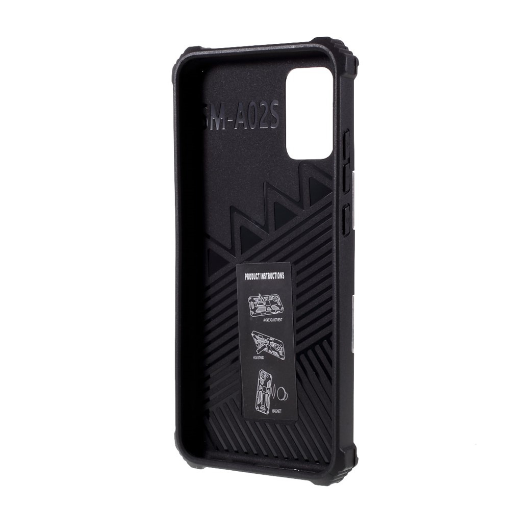 Camouflage Design Detachable 2 in 1 Protective Shell with Magnet Sheet for Samsung Galaxy A02s (166.5x75.9x9.2mm) - Army Green-3