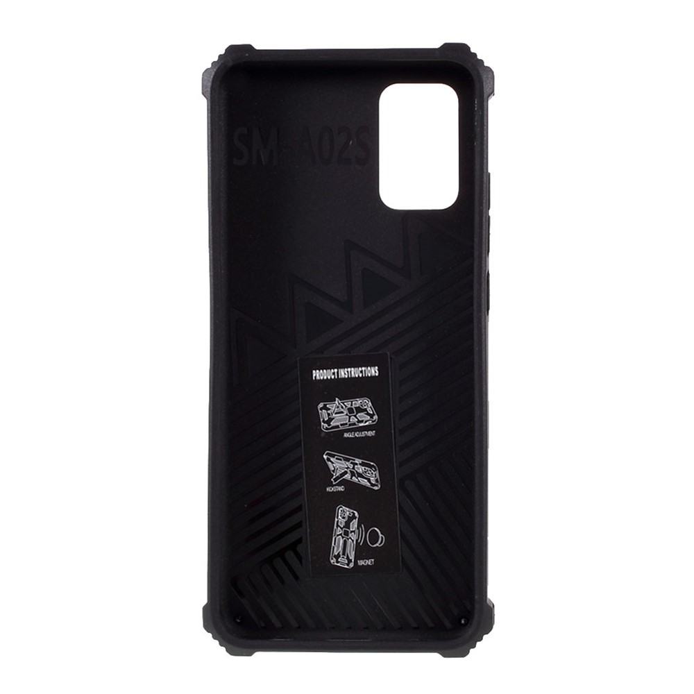 Camouflage Design Detachable 2 in 1 Protective Shell with Magnet Sheet for Samsung Galaxy A02s (166.5x75.9x9.2mm) - Army Green-4