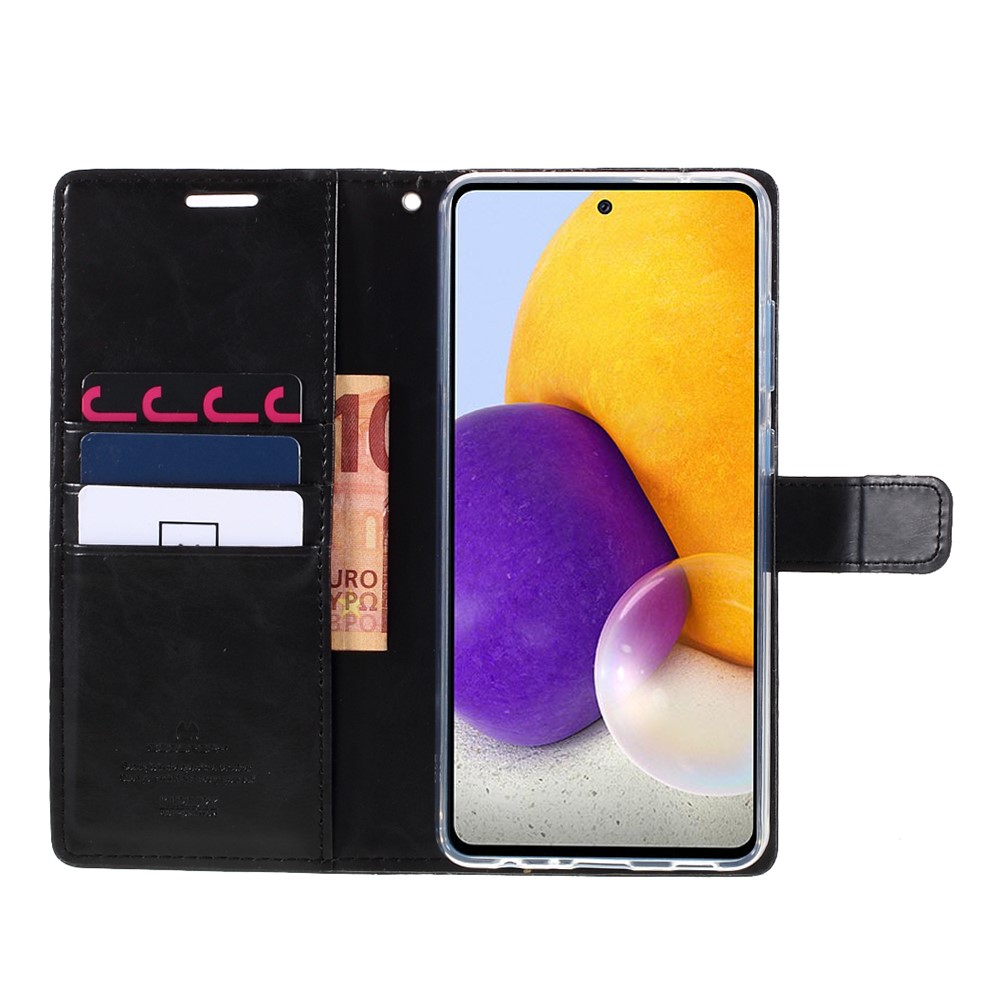 MERCURY GOOSPERY Blue Moon Wallet Leather Cover for Samsung Galaxy A72 5G / 4G - Black-7