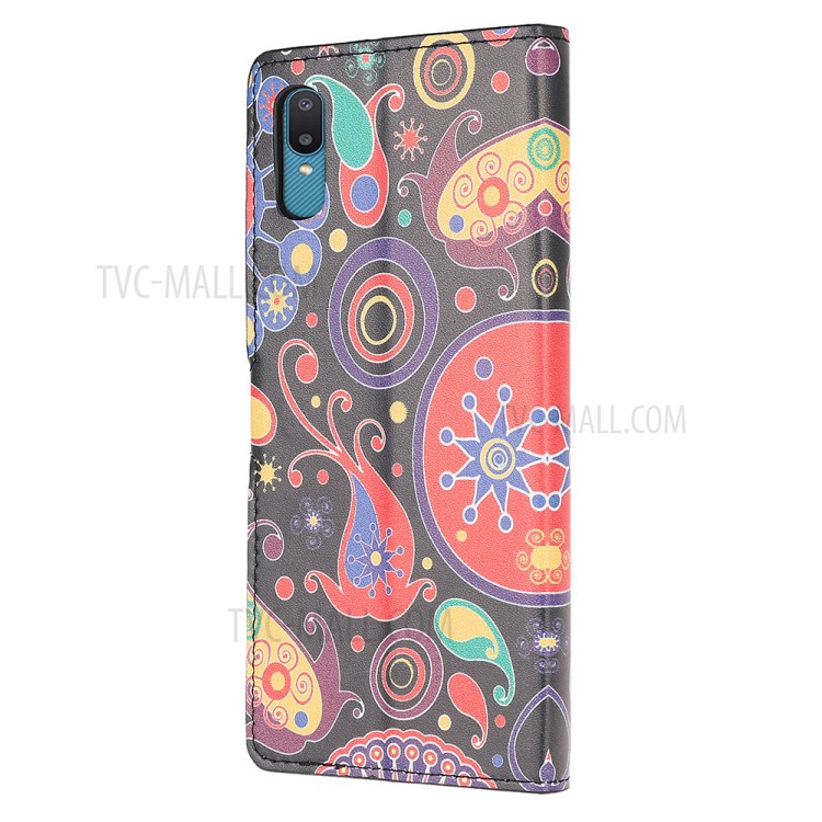 Pattern Printing Leather Wallet Design Phone Protective Case with Stand for Samsung Galaxy A02/M02 - Color Combos-2