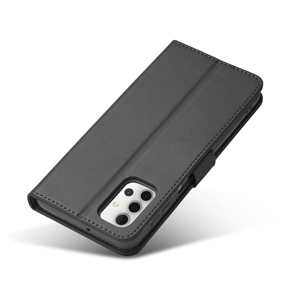 LC.IMEEKE Wallet Stand Leather Shell Phone Cover Case for Samsung Galaxy A32 4G (EU Version) - Black-7