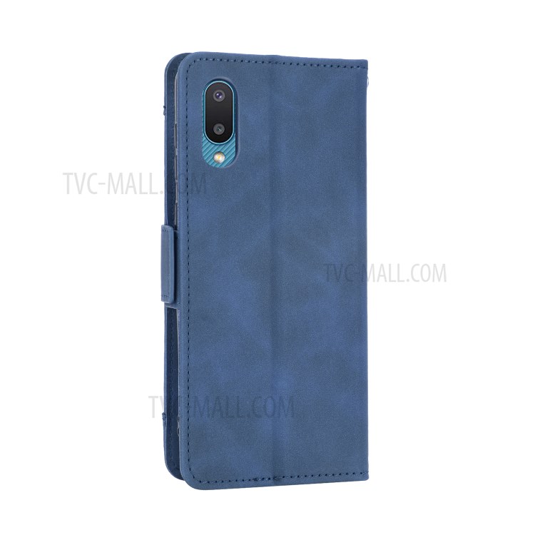 Full Protection Leather Wallet Protective Case with Multiple Card Slots for Samsung Galaxy M02 / Galaxy A02 - Blue-9
