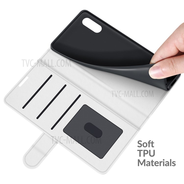 Crazy Horse Wallet Stand Leather Shell for Samsung Galaxy M02 / Galaxy A02 - White-5