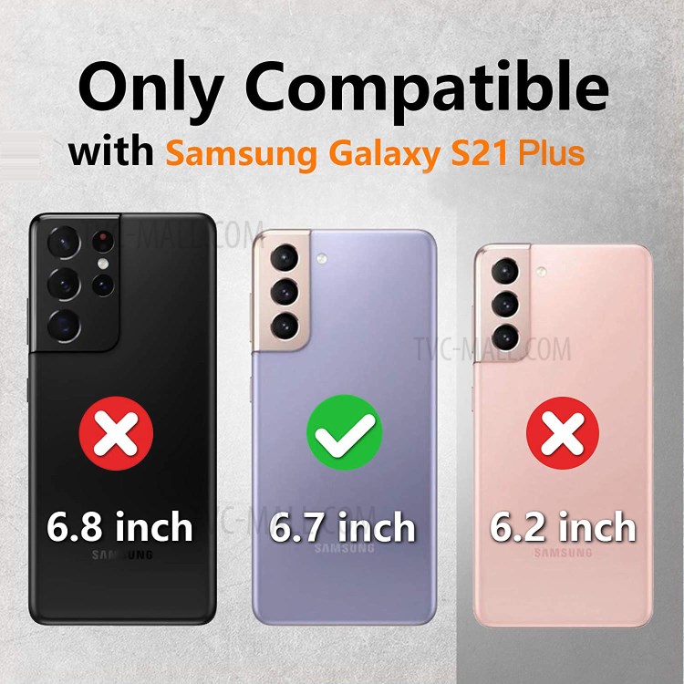 Silicone+ Metal + Tempered Glass Film Tank Shockproof Phone Case Shell for Samsung Galaxy S21 Plus 5G - Red-8