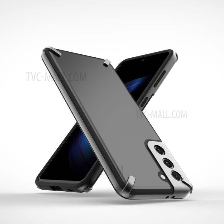 X-Four Series Shock-absorbed Mobile Phone Back Case PC Cover for Samsung Galaxy S21 Plus 5G - Black-3