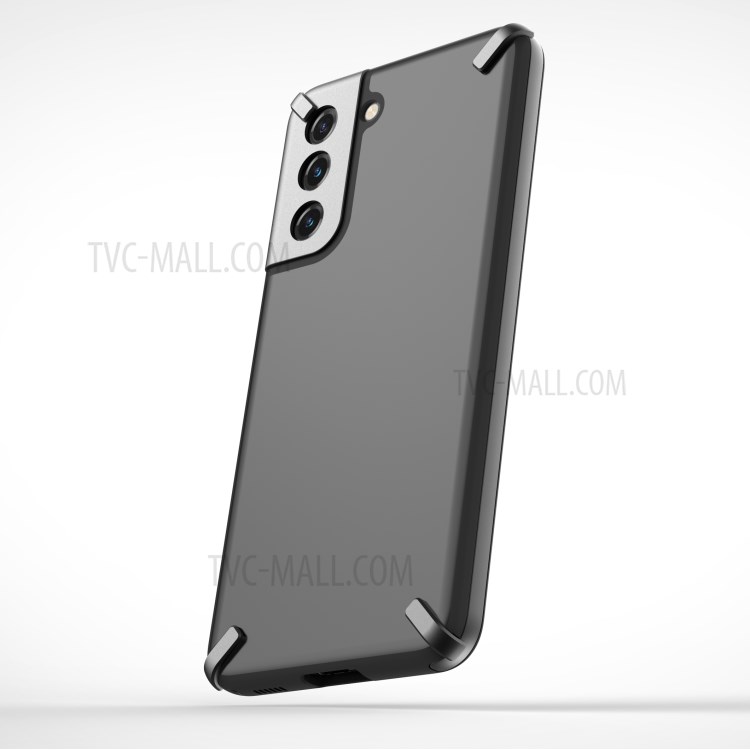 X-Four Series Shock-absorbed Mobile Phone Back Case PC Cover for Samsung Galaxy S21 Plus 5G - Black-4