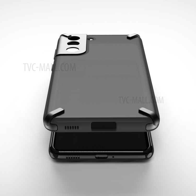 X-Four Series Shock-absorbed Mobile Phone Back Case PC Cover for Samsung Galaxy S21 Plus 5G - Black-8